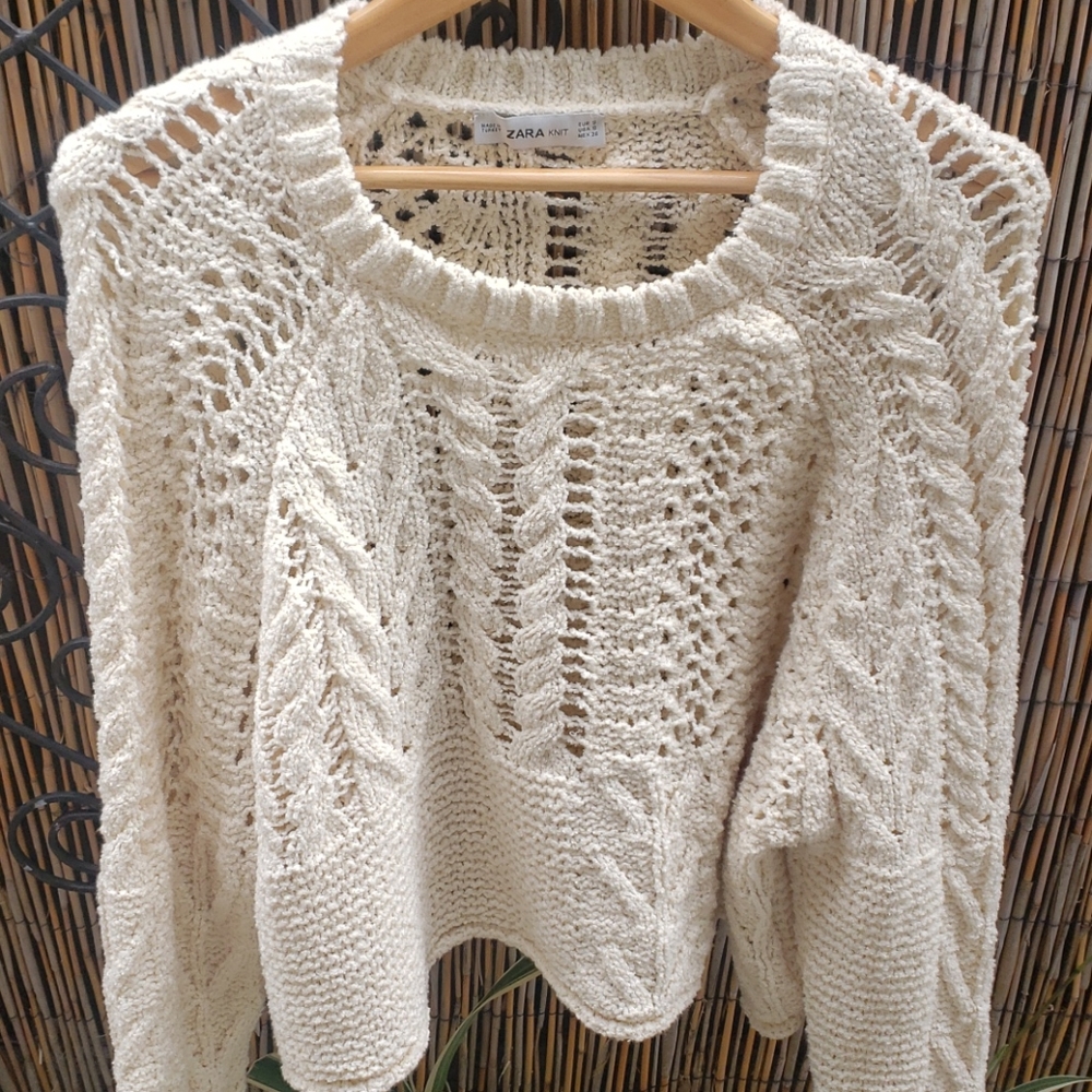 Zara chunky knit cropped sweater